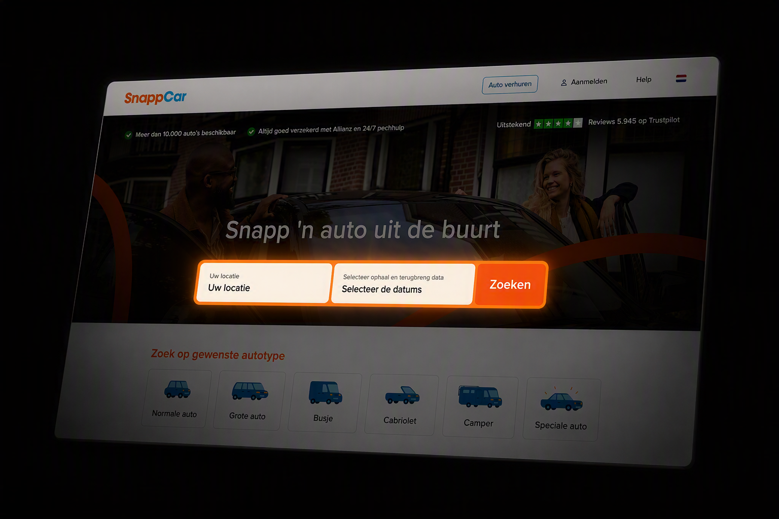 UX Second Opinion van SnappCar over informatiehiërarchie, cognitieve belasting en het prioriteren van gebruikersdoelen op de homepage