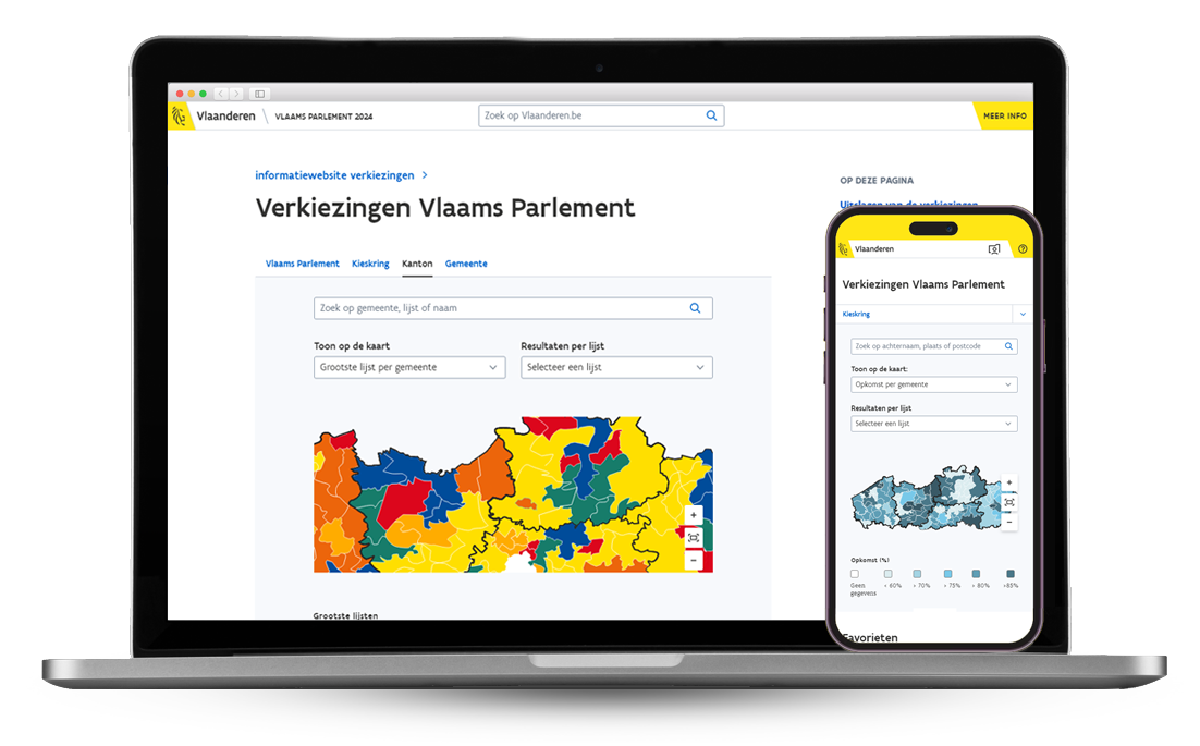 Nieuwe weergave Vlaamse verkiezingen
